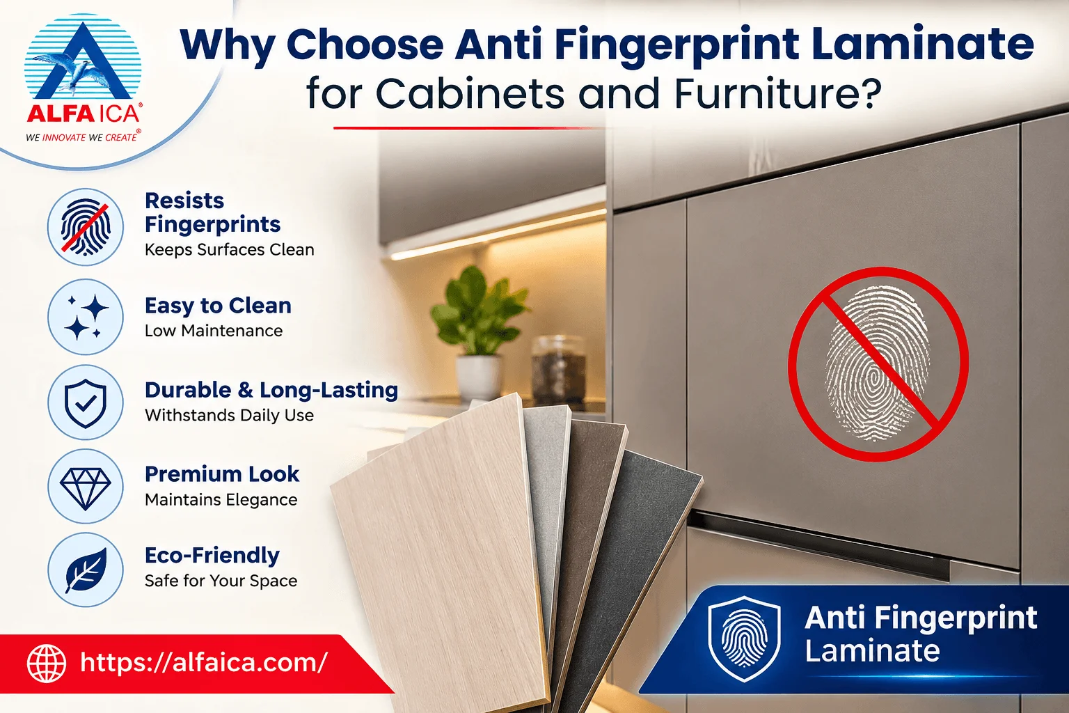 Anti fingerprint laminate