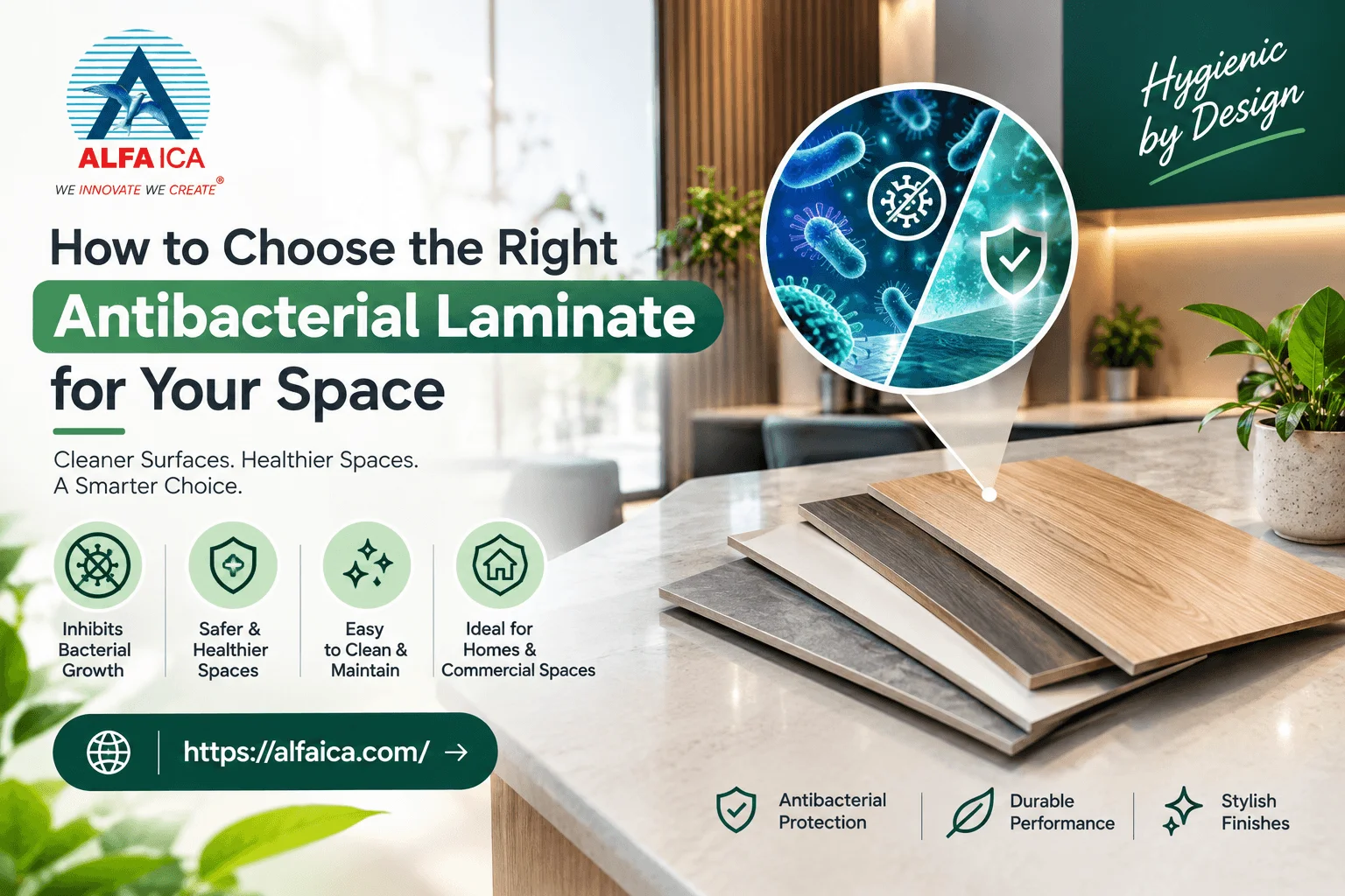 Antibacterial laminates